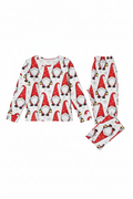 Women's Holiday Gnome 2-Piece Pajama Set - Long Sleeve Top and Pants Sleepwear