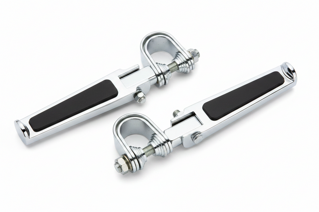 Genuine Harley-Davidson Engine Guard Mount Footpegs - Chrome, Multi-Fit (Part #49144-86, Pair)