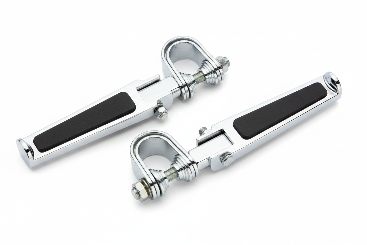 Genuine Harley-Davidson Engine Guard Mount Footpegs - Chrome, Multi-Fit (Part #49144-86, Pair)