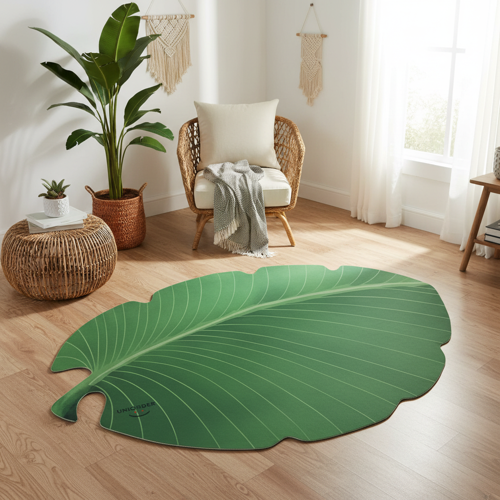Jumbo Leaf Tropical Floor Mat