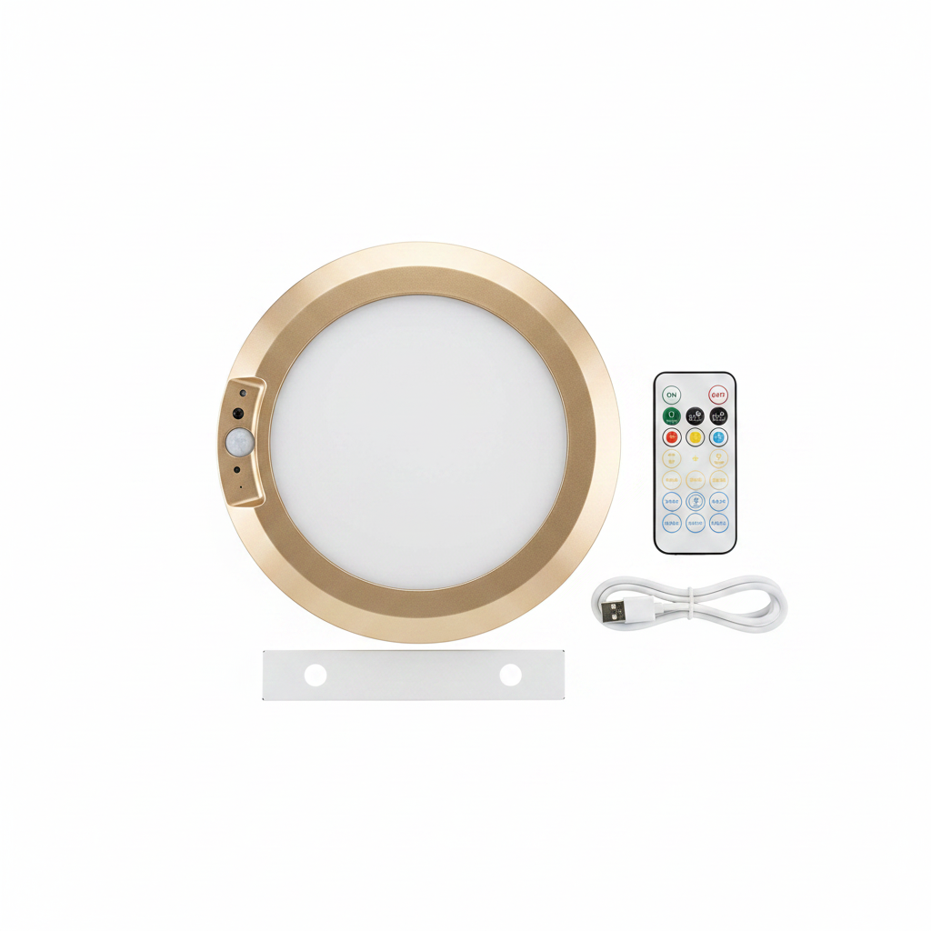 Koopala Ultra-Thin Motion Sensor LED Ceiling Light (10,000mAh, Gold)