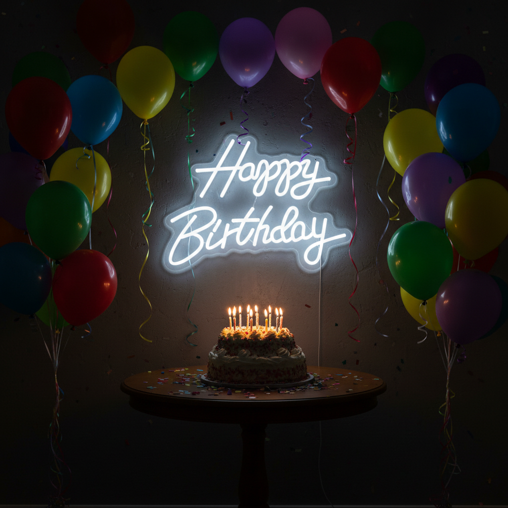LED “Happy Birthday” Party Sign