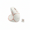 Luhaso EM1 Wireless Ergonomic Vertical Mouse - Rechargeable (Cream & Rose Gold)