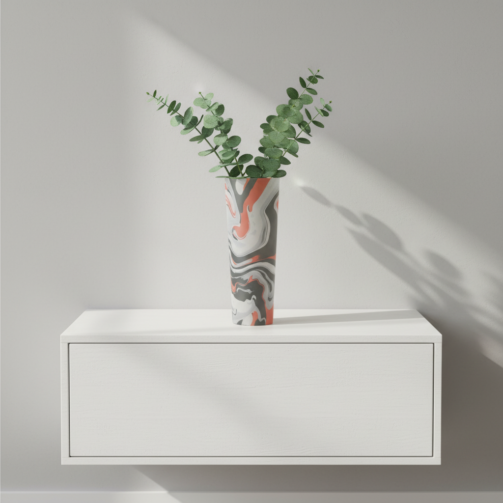 Marbled Swirl Decorative Vase