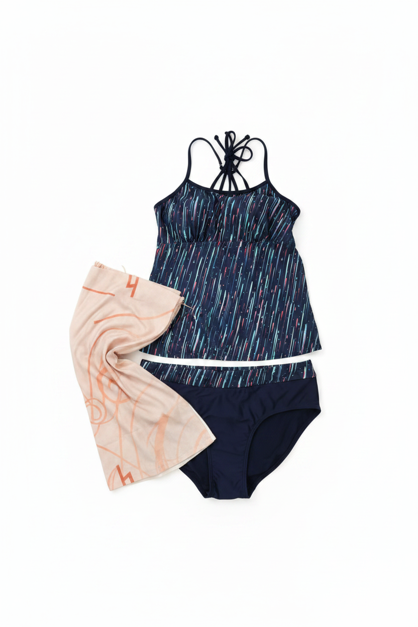 The "Midnight Meteor" 2-Piece Tankini Set
