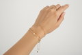 MOOHAM Dainty Gold Hand Chain & Layered Bracelet Set (2-Piece)