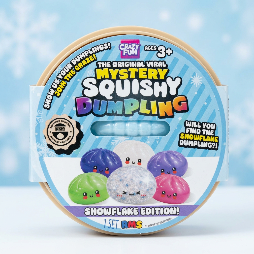 The Original Viral Mystery Squishy Dumpling Snowflake Edition