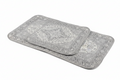 Nunubaby Washable Reusable Dog Pee Pads - 2-Pack, Gray Persian Medallion Print, Scalloped Edge, Made in Turkey