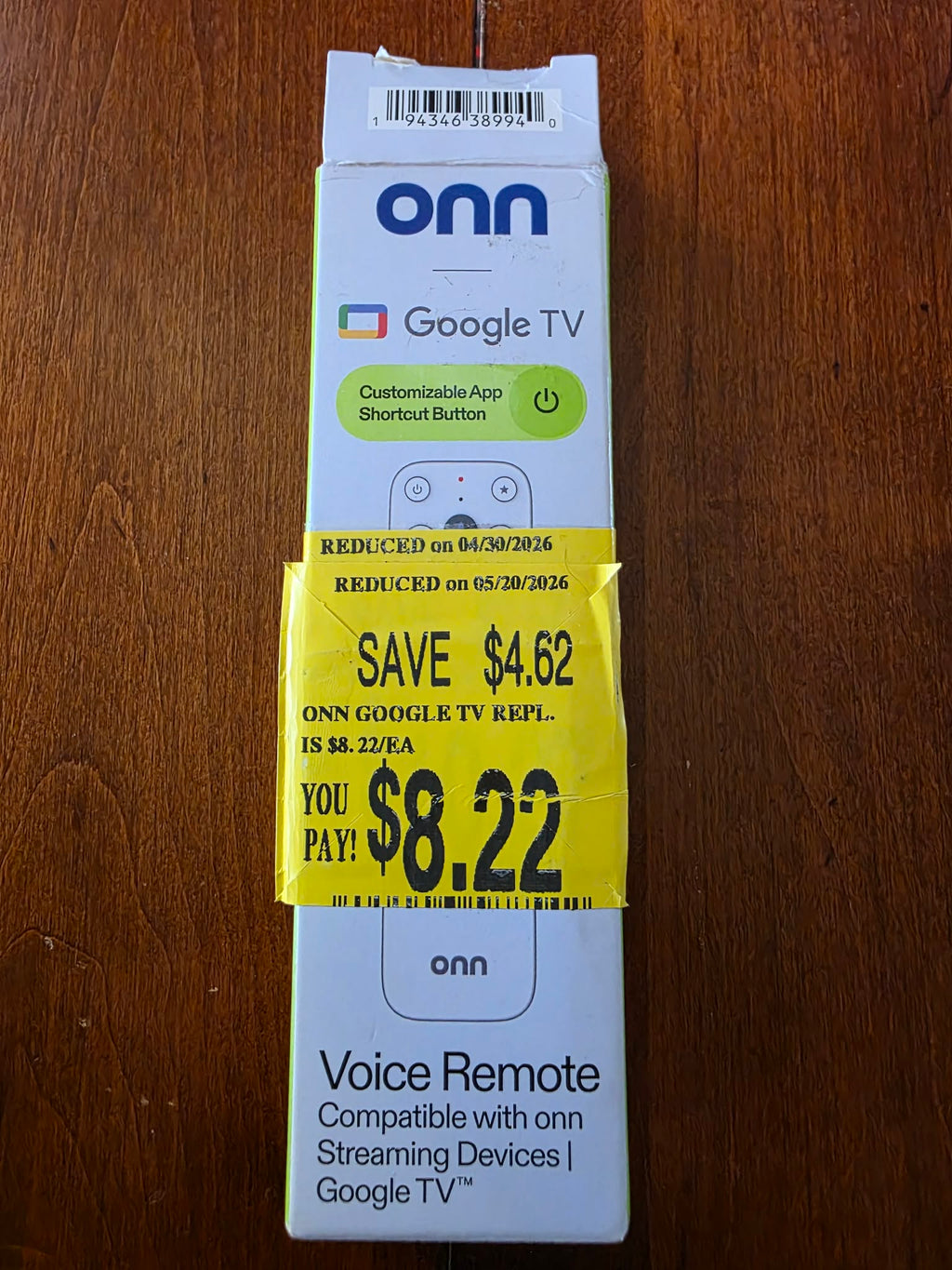 onn. Google TV Voice Remote Control