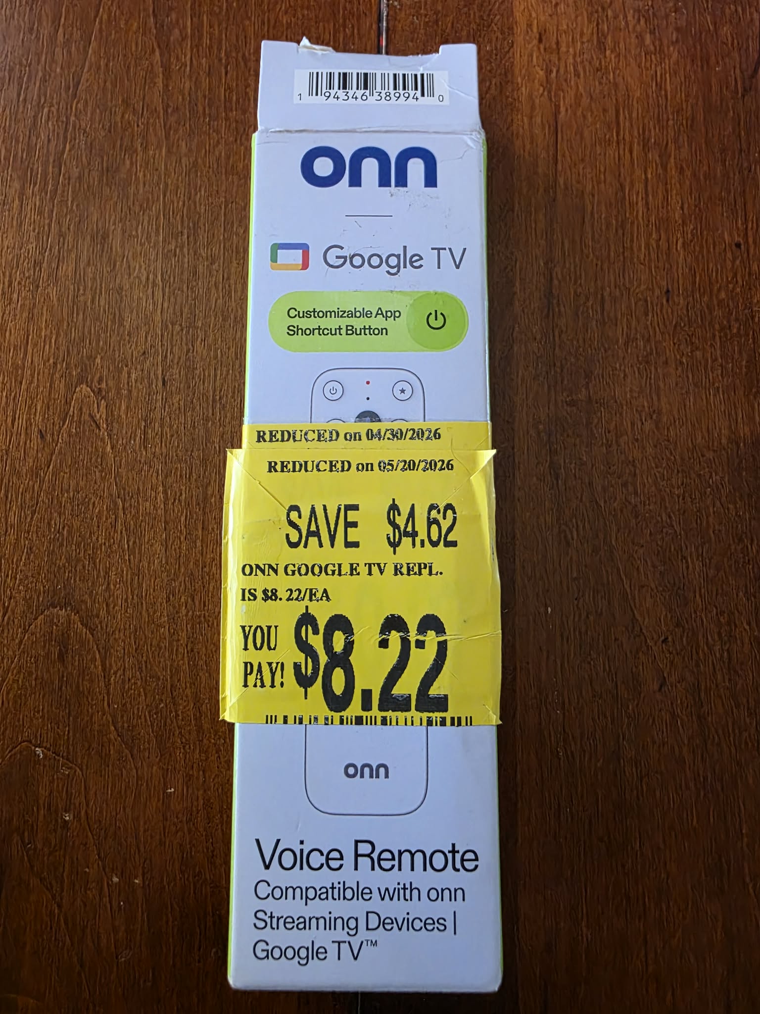 onn. Google TV Voice Remote Control