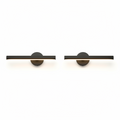 Percantis Modern Adjustable Linear LED Wall Sconces - Sleek Tubular Wall Lamp (2-Pack)