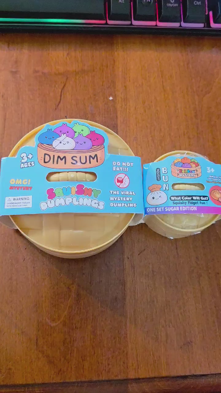 Squishy Mystery Dumplings - Dim Sum Rainbow Surprise Fidget Toy (Sugar Edition)