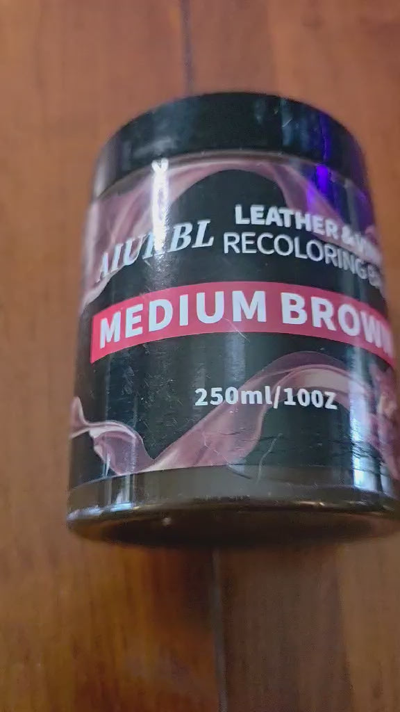 AIUKBL Leather & Vinyl Recoloring Balm (Medium Brown)