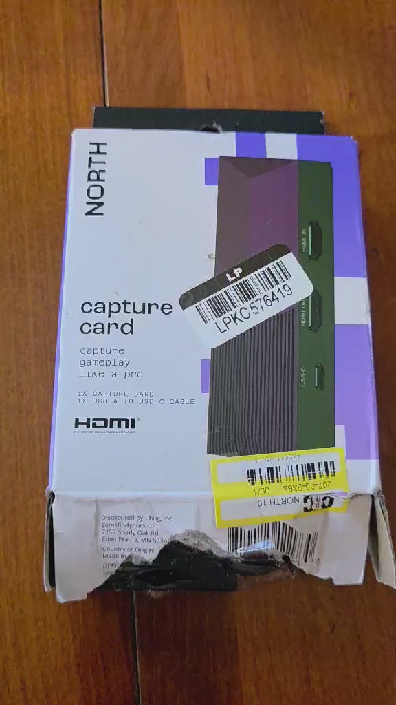 NORTH Capture Card – 1080p 60Hz HDMI Game Capture