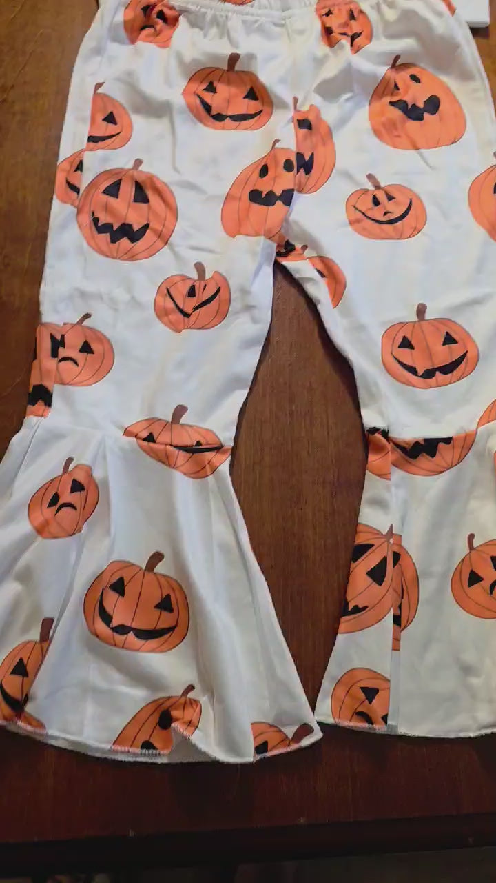 The "Pumpkin Patch" Flare Pants & Sweatshirt Set