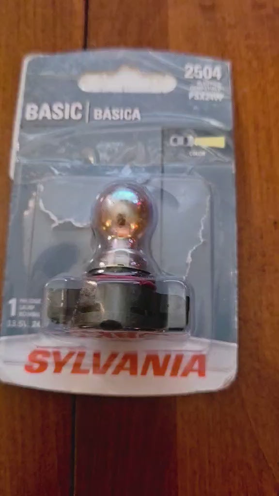 SYLVANIA 2504 Basic Halogen Automotive Bulb (Also Fits PSX24W) - 1 Pack