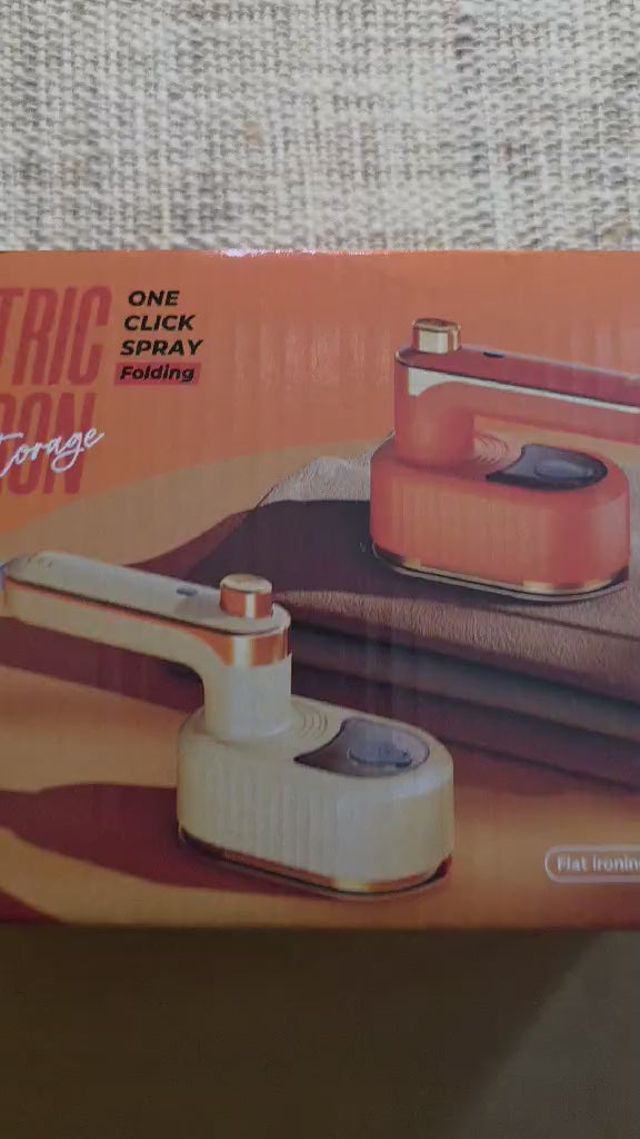 Portable Mini Folding Electric Iron – 2-in-1 Flat Iron & Vertical Steamer