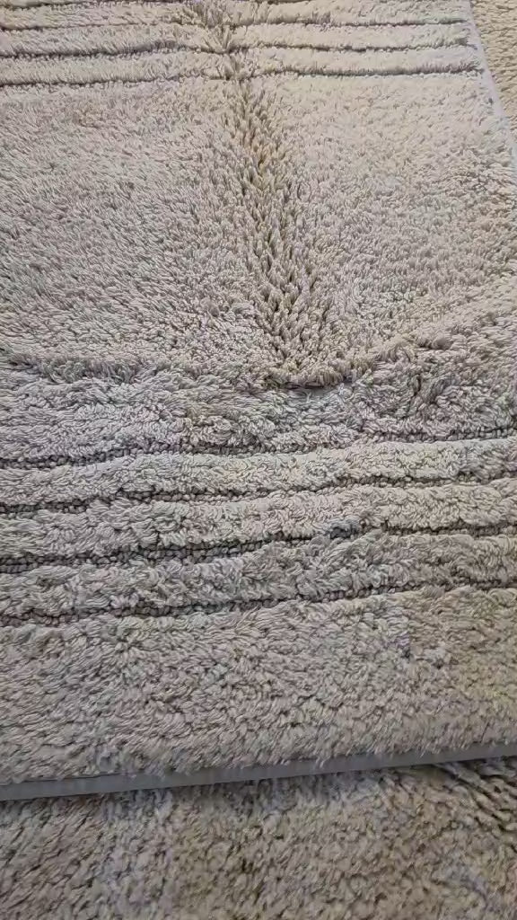 CRC 2-Piece Chunky Loop Plush Bath Mat Set - Linen/Beige (17"x24" + 20"x32")