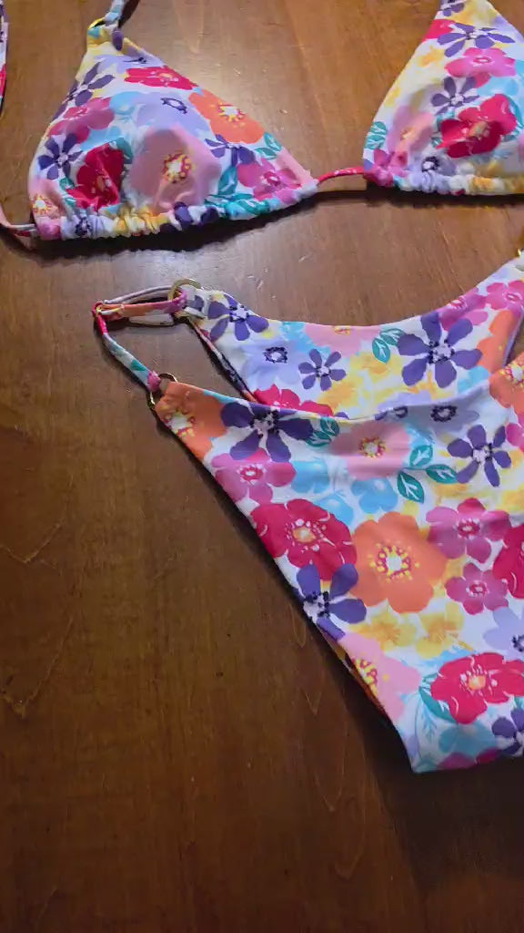 The "Retro Bloom" O-Ring Bikini Set