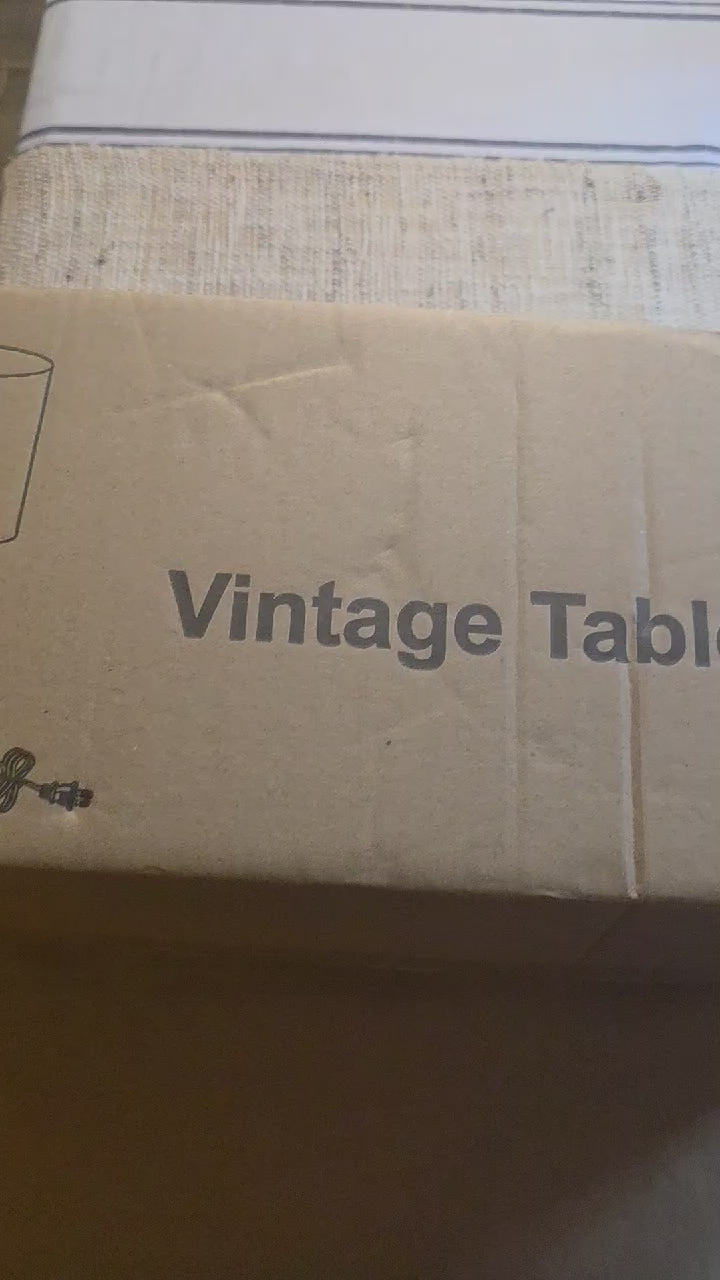 Classic Vintage Table Lamp with Built-In USB Charging Ports