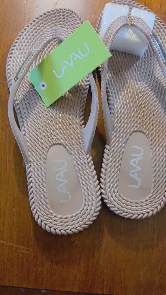 LAVIU Women’s Woven Flip-Flops – US 5.5–6