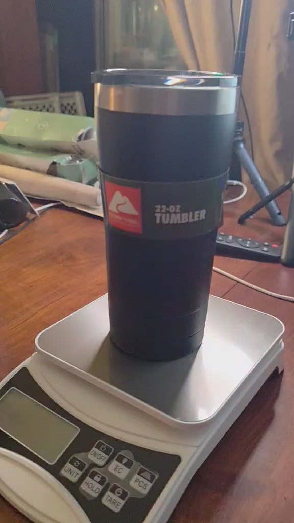 Ozark Trail 22-Ounce Double-Wall Vacuum Insulated Stainless Steel Tumbler – Black