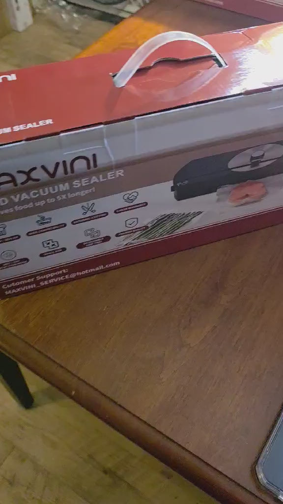 Maxvini Automatic Food Vacuum Sealer Machine - Dry & Moist Modes with Built-in Cutter (Model VS6630)