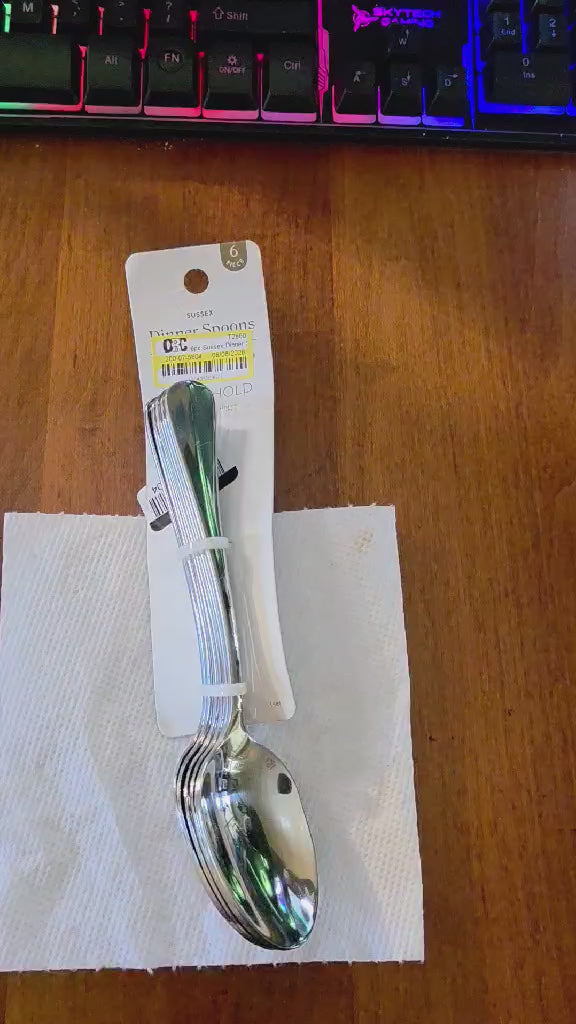 Mainstays 6-Piece Stainless Steel Dinner Spoons