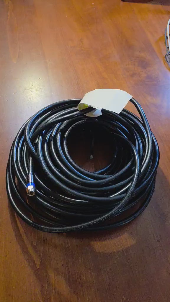 Heavy-Duty RG6 Coaxial Cable - 50 ft (Black)