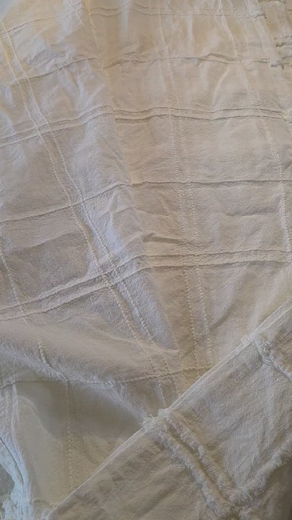 The Textured Tufted Grid Blanket