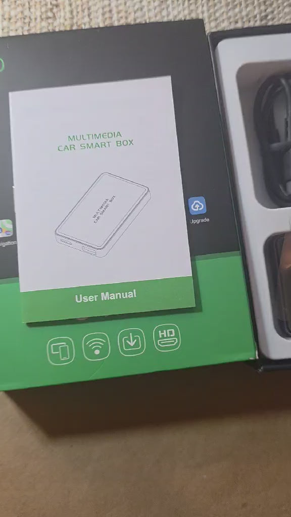 Multimedia Car Smart Box - Wireless Apple CarPlay & Android Auto Adapter (with Netflix & YouTube)