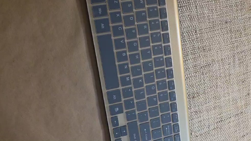 KM9000 Ultra-Slim Wireless Keyboard & Mouse Combo (Gold)