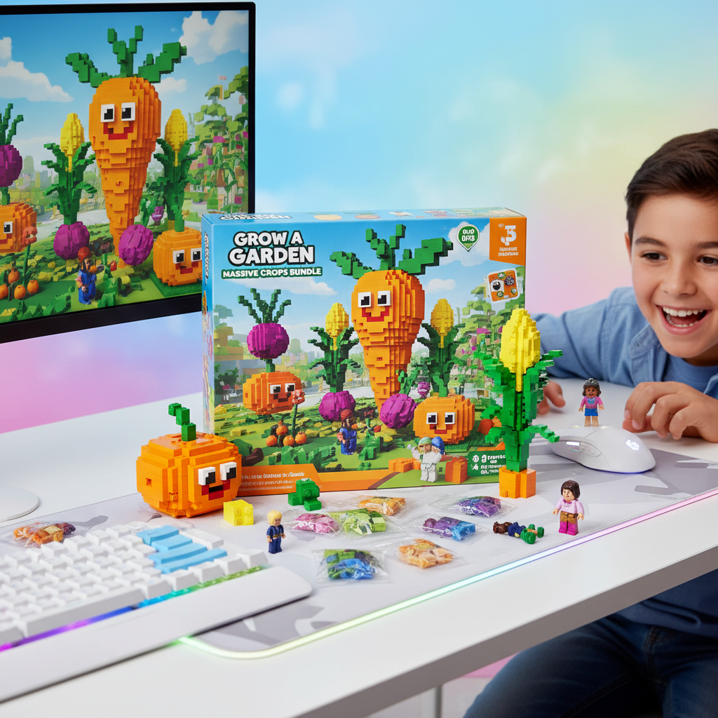 Roblox Grow A Garden: Massive Crops Bundle Mystery Building Set (Includes Virtual Item Code)