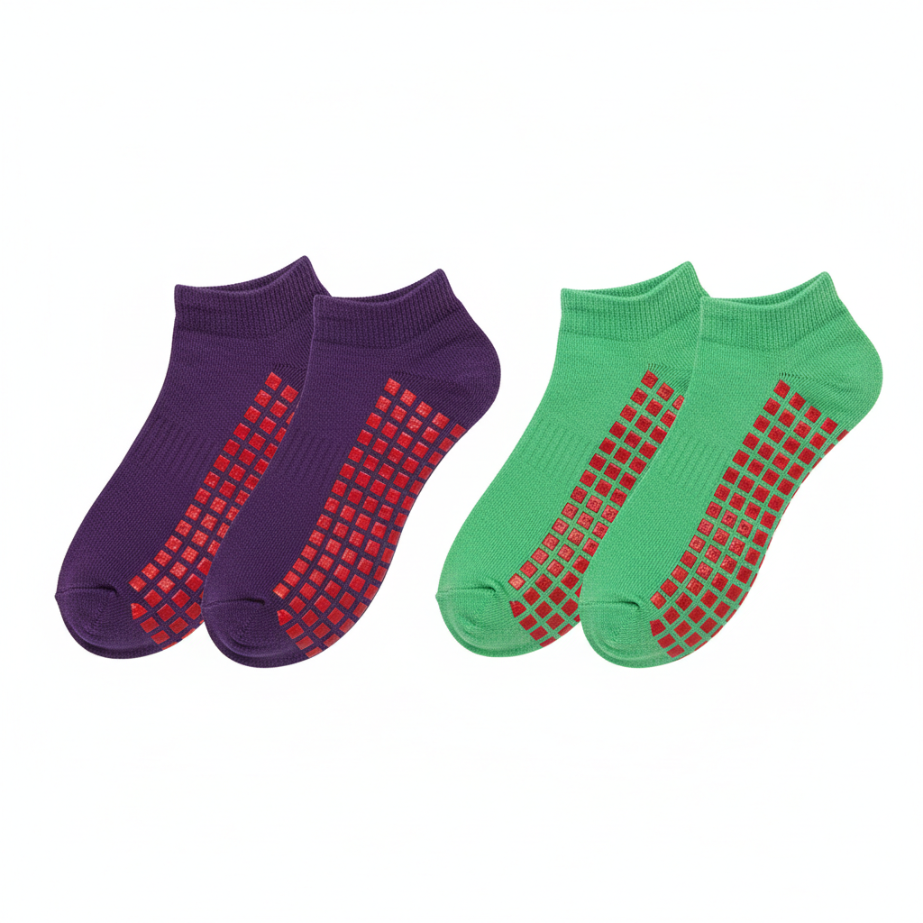 The "Sure-Step" Non-Slip Grip Socks (2-Pack)
