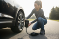 Portable Cordless Tire Inflator & Air Compressor with Emergency Power Bank and LED Light