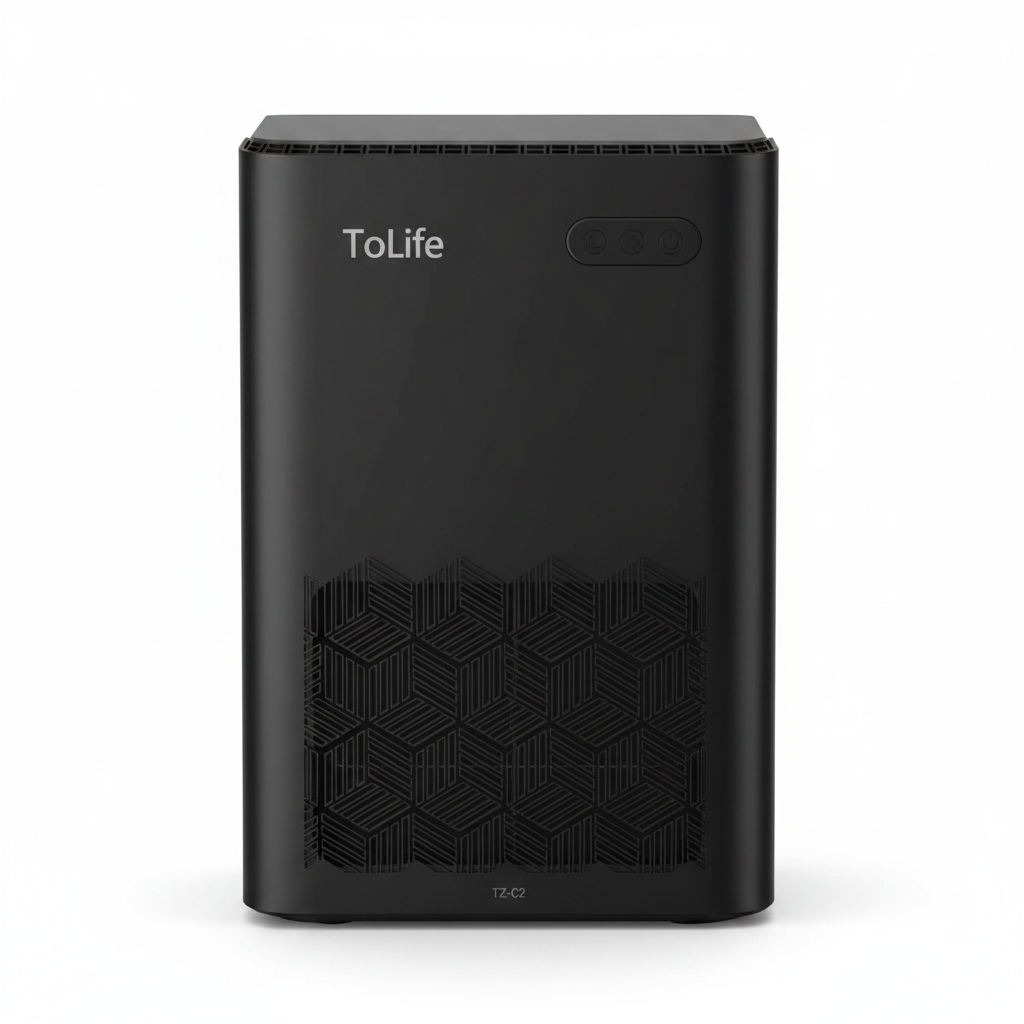 ToLife Portable Dehumidifier for Home - 1000ml/Day Capacity, Compact Moisture Absorber (Model TZ-C2) - Black
