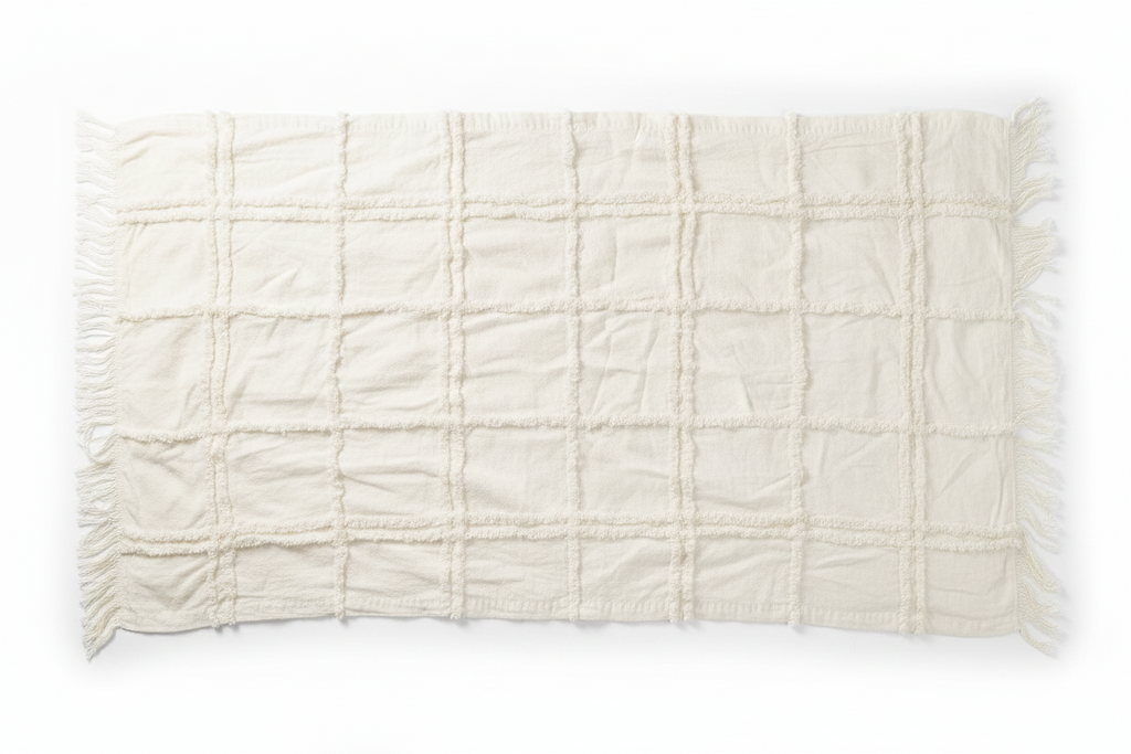 The Textured Tufted Grid Blanket
