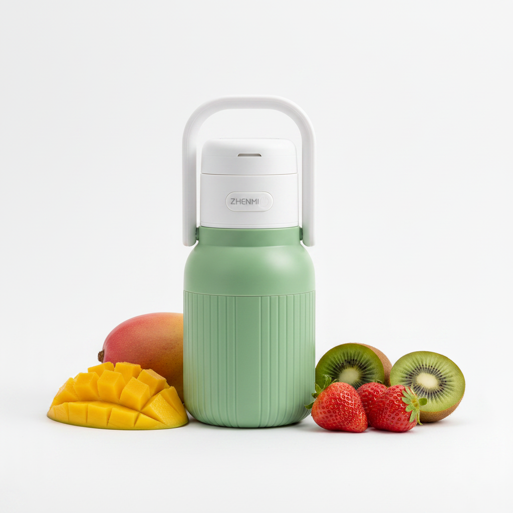 ZHENMI Portable Juicer Blender (1000mL Capacity) - Green